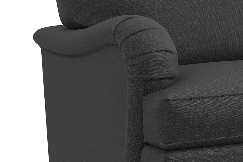 Howard Classic 3-personers Svunget Stofsofa - Mørkegrå - Møbler - Sofaer - 3 personers sofa