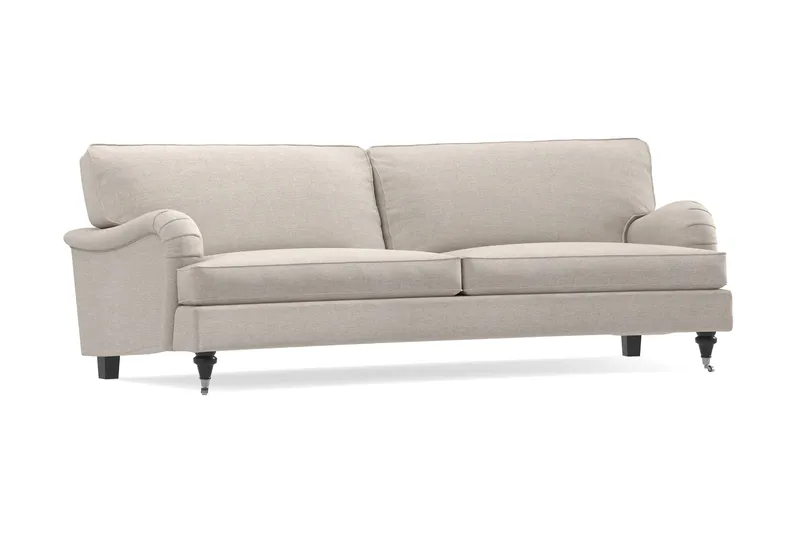 Howard Classic 3-personers Svunget Stofsofa - Beige - Møbler - Sofaer - 3 personers sofa