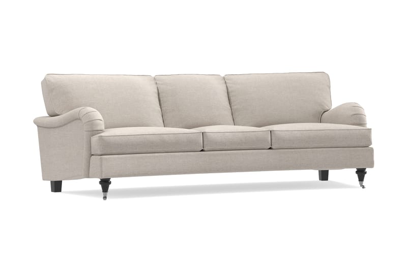 Howard Classic 3-personers Svunget Stofsofa - Beige - Møbler - Sofaer - 3 personers sofa
