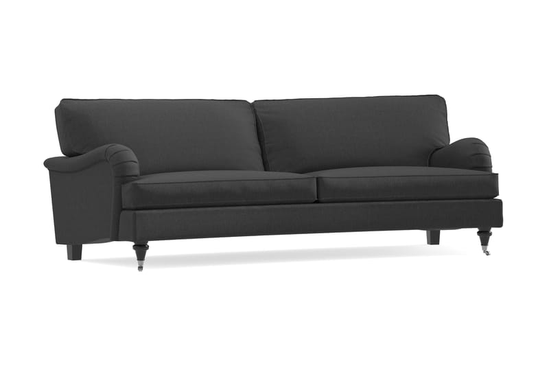 Howard Classic 3-personers Svunget Stofsofa - Mørkegrå - Møbler - Sofaer - 3 personers sofa