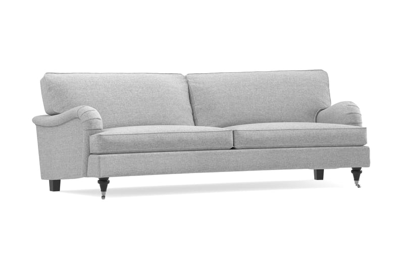 Howard Classic 3-personers Svunget Stofsofa - Grå - Møbler - Sofaer - 3 personers sofa