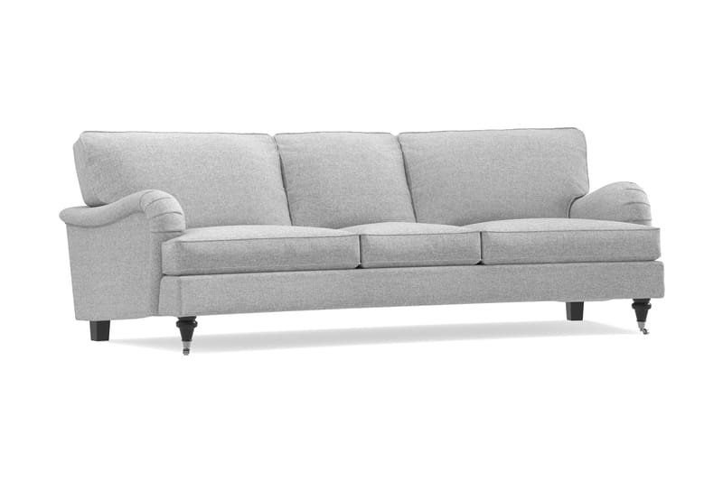 Howard Classic 3-personers Svunget Stofsofa - Grå - Møbler - Sofaer - 3 personers sofa