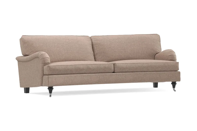Howard Classic 3-personers Svunget Stofsofa - Mørkebege - Møbler - Sofaer - 3 personers sofa