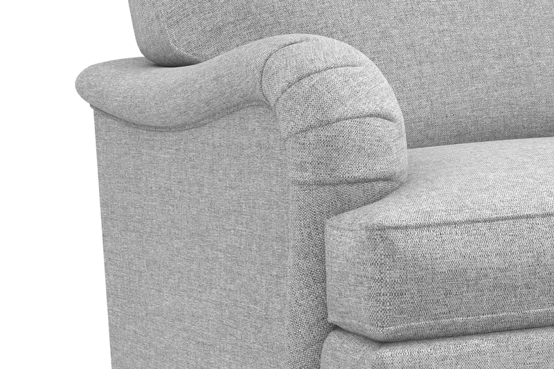 Howard Classic 3-personers Svunget Stofsofa - Grå - Møbler - Sofaer - 3 personers sofa