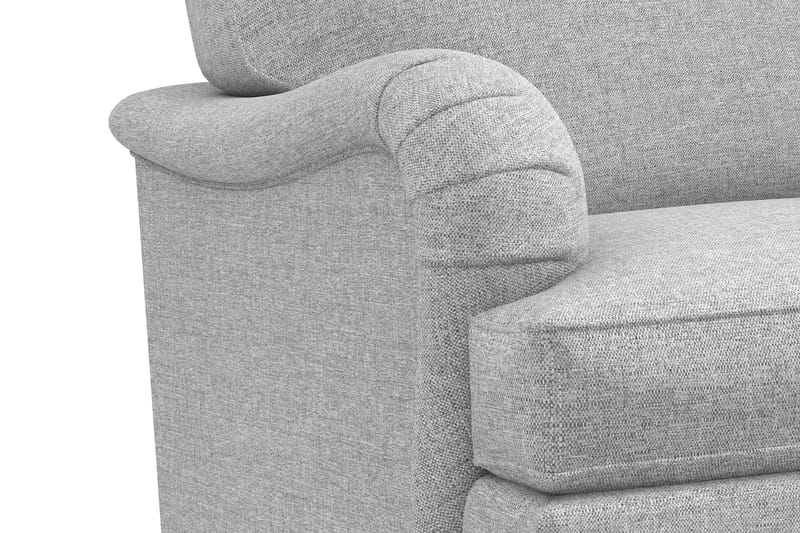 Howard Classic 3-personers Svunget Stofsofa - Grå - Møbler - Sofaer - 3 personers sofa