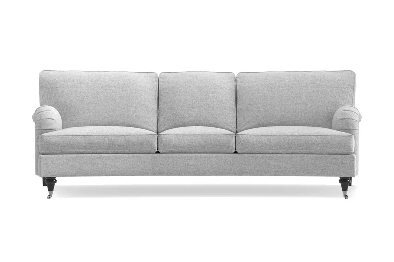 Howard Classic 3-personers Svunget Stofsofa, Grå
