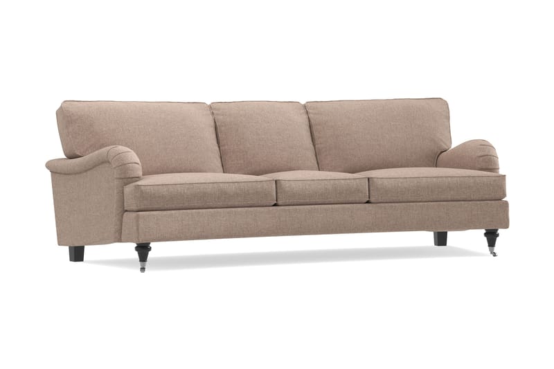 Howard Classic 3-personers Svunget Stofsofa - Mørkebege - Møbler - Sofaer - 3 personers sofa