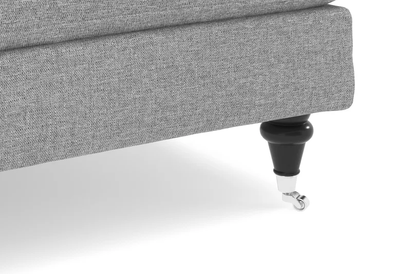 Howard Classic 3-personers Svunget Stofsofa - Grå - Møbler - Sofaer - 3 personers sofa