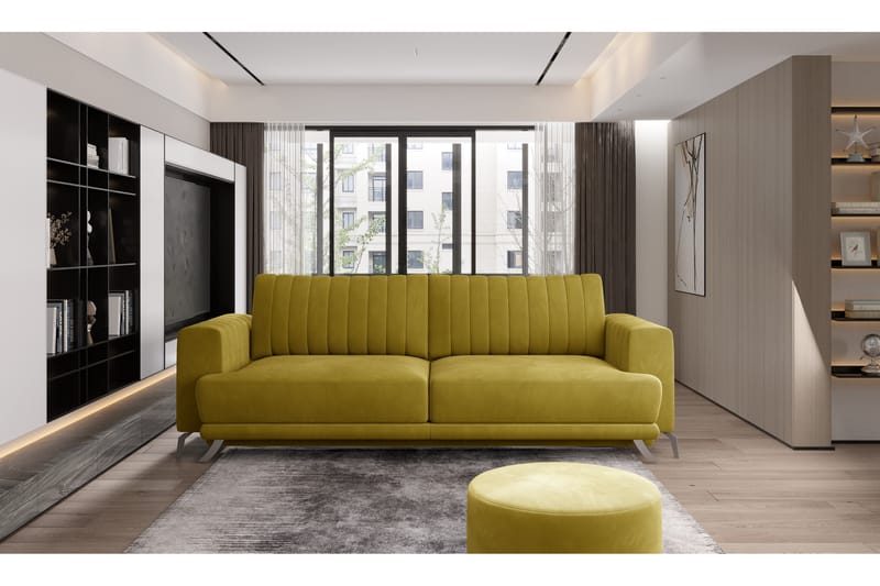 Jalissia 3-Pers. Sofa - Gul - Møbler - Sofaer - 3 personers sofa