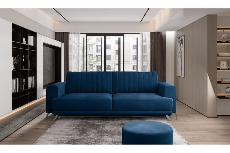 Jalissia 3-Pers. Sofa - Blå - Møbler - Sofaer - 3 personers sofa