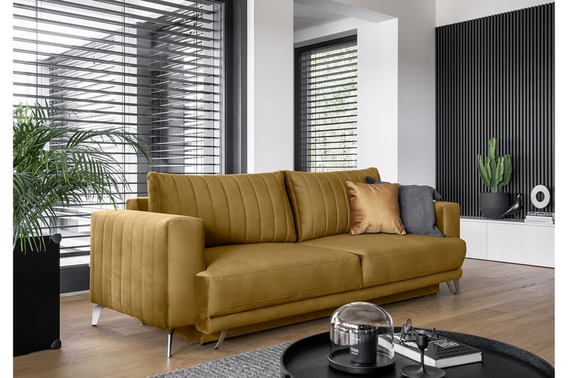 Jalissia 3-Pers. Sofa - Gul - Møbler - Sofaer - 3 personers sofa