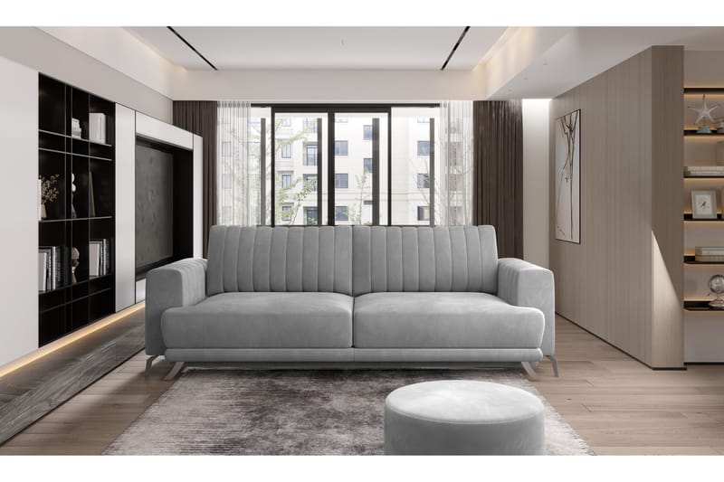 Jalissia 3-Pers. Sofa - Lysegrå - Møbler - Sofaer - 3 personers sofa