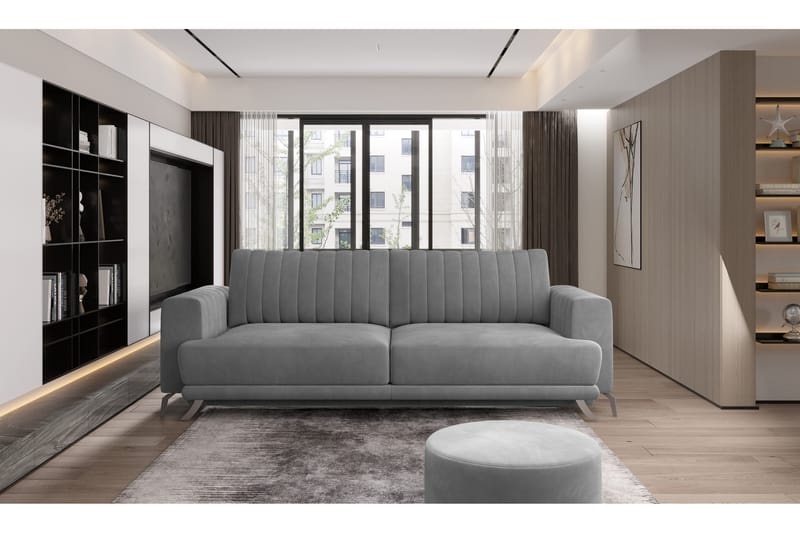 Jalissia 3-Pers. Sofa - Grå - Møbler - Sofaer - 3 personers sofa