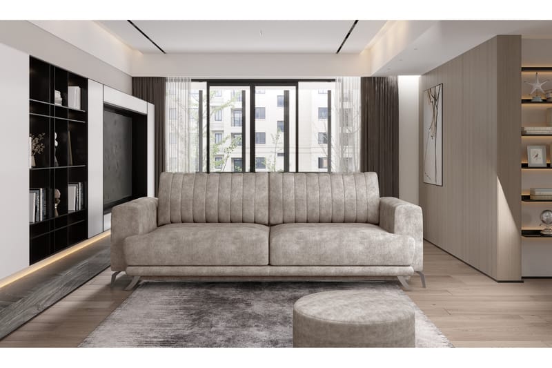Jalissia 3-Pers. Sofa - Beige - Møbler - Sofaer - 3 personers sofa
