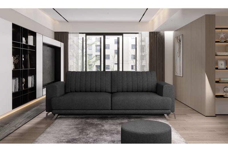 Jalissia 3-Pers. Sofa - Mørkegrå - Møbler - Sofaer - 3 personers sofa