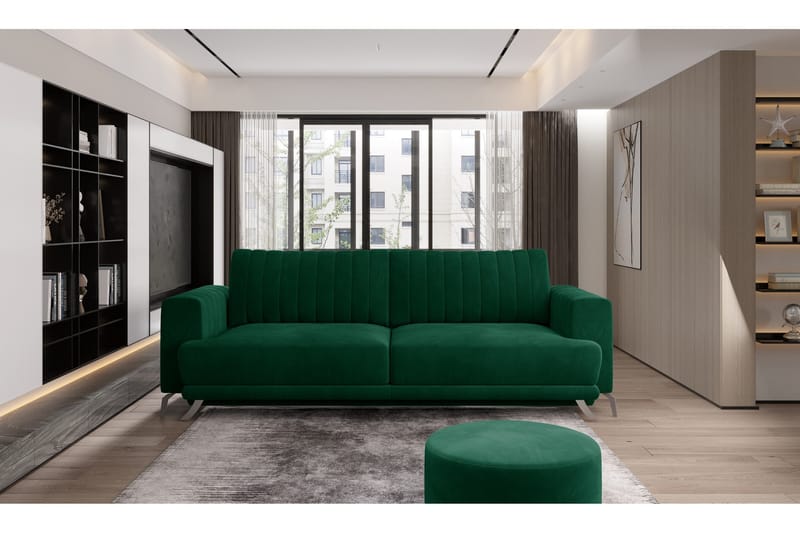 Jalissia 3-Pers. Sofa - Grøn - Møbler - Sofaer - 3 personers sofa