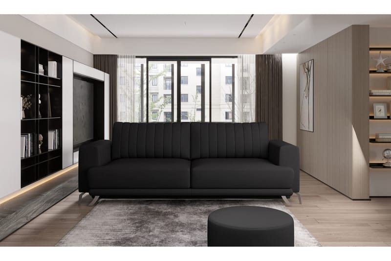 Jalissia 3-Pers. Sofa, Sort