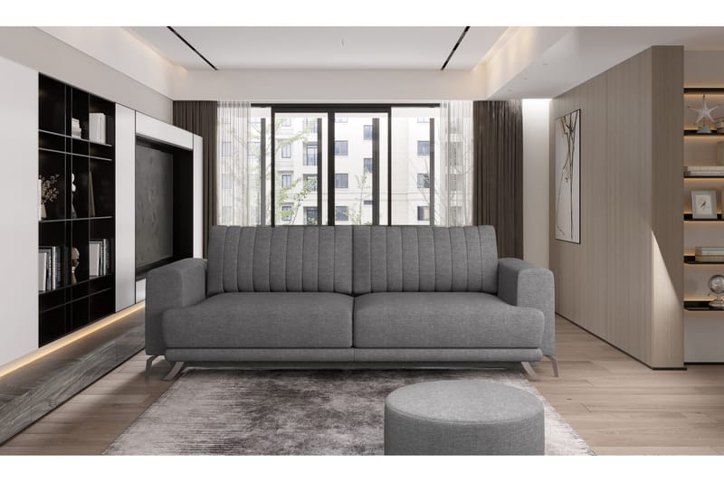 Jalissia 3-Pers. Sofa - Grå - Møbler - Sofaer - 3 personers sofa