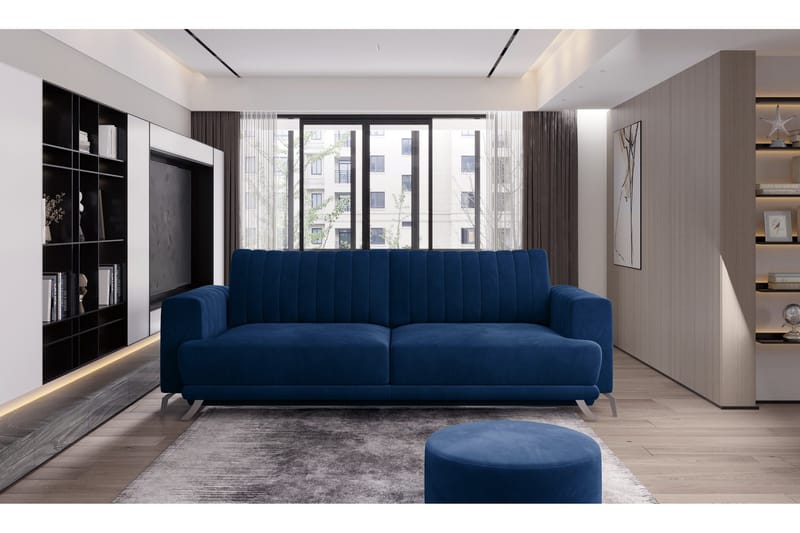 Jalissia 3-Pers. Sofa - Blå - Møbler - Sofaer - 3 personers sofa