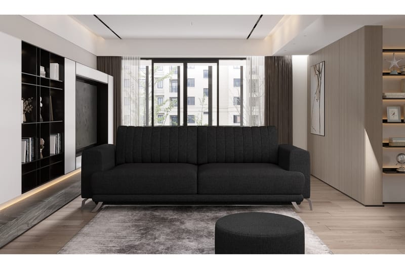 Jalissia 3-Pers. Sofa - Sort - Møbler - Sofaer - 3 personers sofa