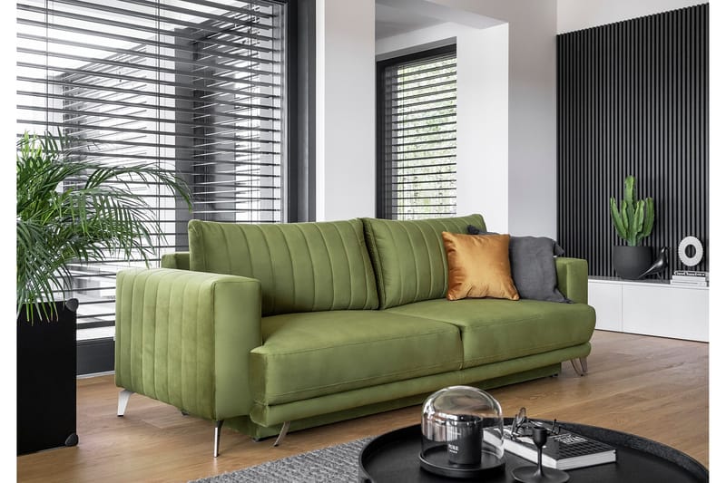 Jalissia 3-Pers. Sofa - Lysgrøn - Møbler - Sofaer - 3 personers sofa