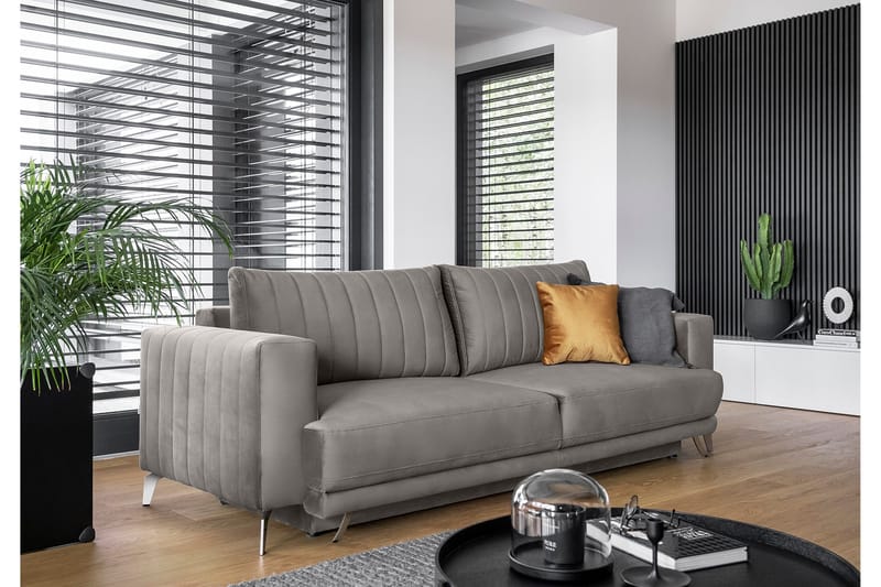 Jalissia 3-Pers. Sofa - Grå - Møbler - Sofaer - 3 personers sofa