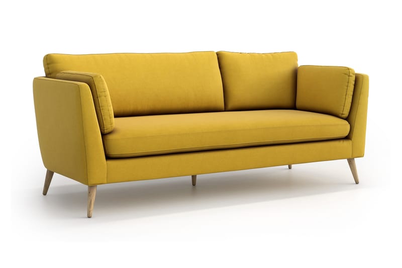 Janella 3-pers. Sofa - Gul - Møbler - Sofaer - 3 personers sofa