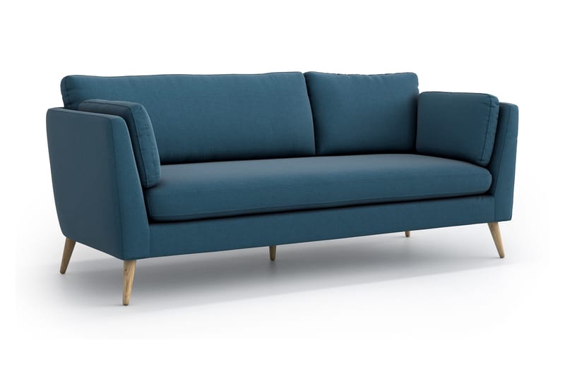 Janella 3-pers. Sofa - Blå - 3 personers sofa