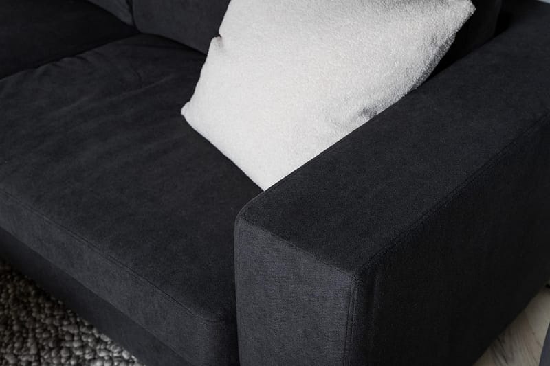 Johana 3-pers Veloursofa - Sort - Møbler - Sofaer - 3 personers sofa
