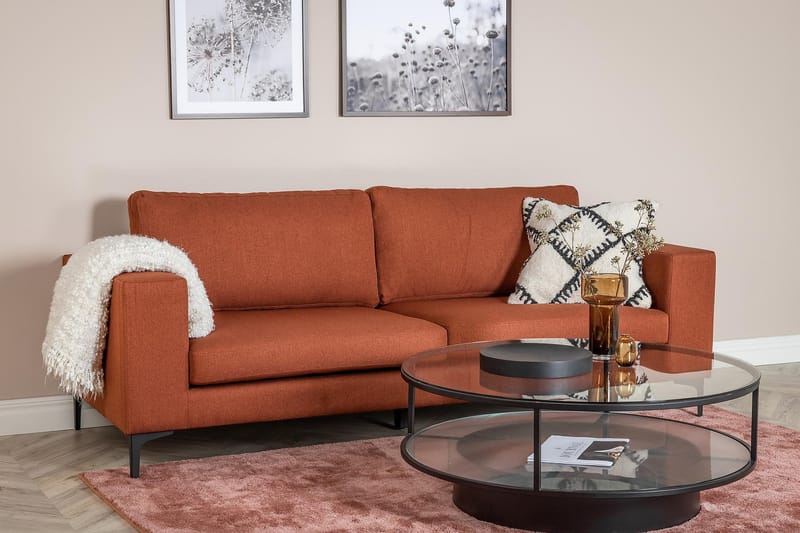 Johana 3-pers Sofa - Rød - 3 personers sofa