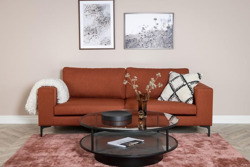 Johana 3-pers Sofa - Rød - Møbler - Sofaer - 3 personers sofa