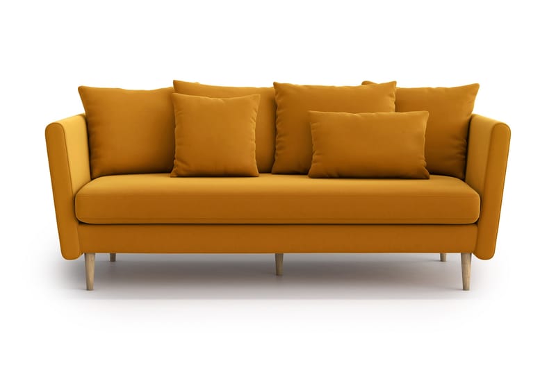 Joleen 3-pers. Sofa - Gul - 3 personers sofa