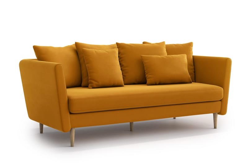 Joleen 3-pers. Sofa - Gul - 3 personers sofa