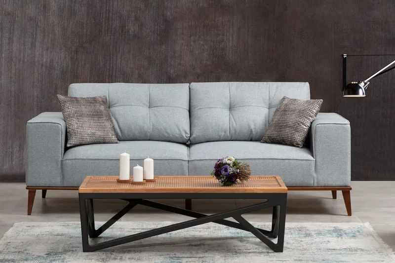 Jonnesha 3-Pers. Sofa - Grå - Møbler - Sofaer - 3 personers sofa