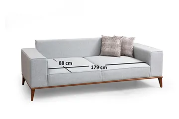 Jonnesha 3-Pers. Sofa - Grå - Møbler - Sofaer - Sovesofaer - 3 personers sovesofa