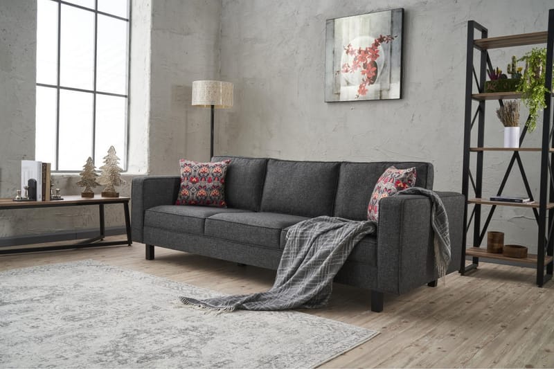 Kaletea Sofa 3-Pers. - Antracit - 3 personers sofa