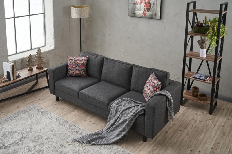 Kaletea Sofa 3-Pers. - Antracit - 3 personers sofa