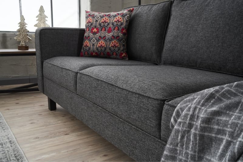 Kaletea Sofa 3-Pers. - Antracit - 3 personers sofa