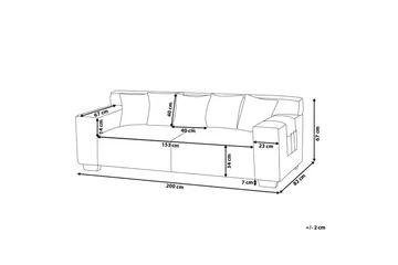 Lahall 3-Pers. Sofa - Mørkegrå - Møbler - Sofaer - 3 personers sofa
