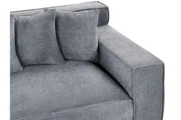 Lahall Manchestersofa 200 cm - Grå - Møbler - Sofaer - 3 personers sofa