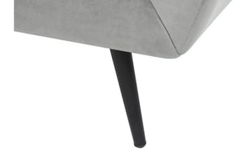 Lenvik 3-Pers. Sofa - Velour/Grå - Møbler - Sofaer - 3 personers sofa