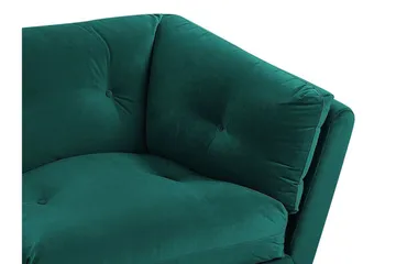 Lenvik 3-Pers. Sofa - Velour/Grøn - Møbler - Sofaer - 3 personers sofa