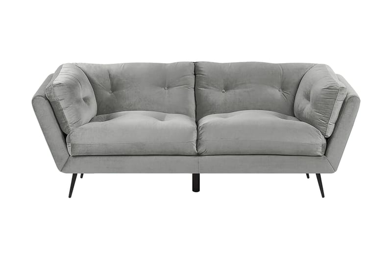 Lenvik 3-Pers. Sofa, Velour/Grå