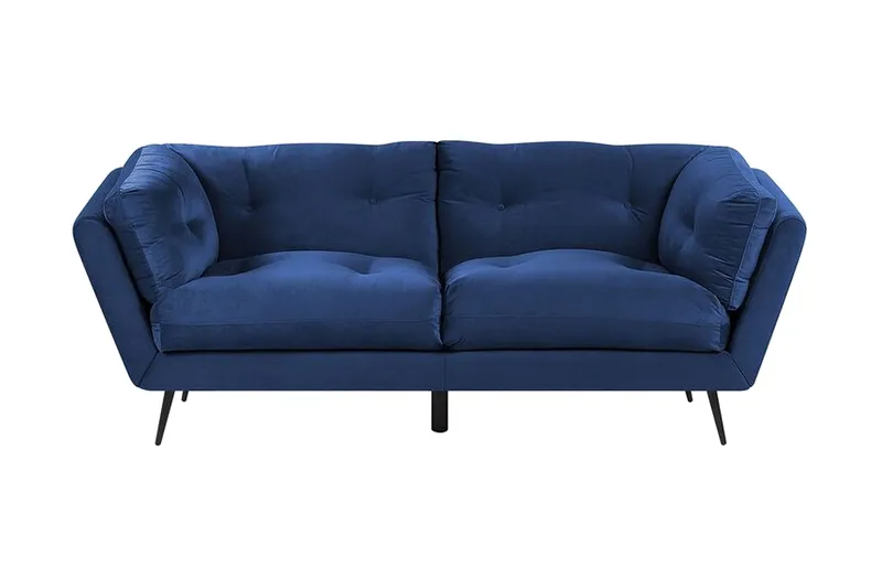 Lenvik 3-Pers. Sofa, Velour/Blå