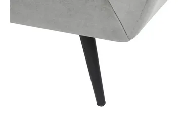 Lenvik 3-Pers. Sofa - Velour/Grå - Møbler - Sofaer - 3 personers sofa