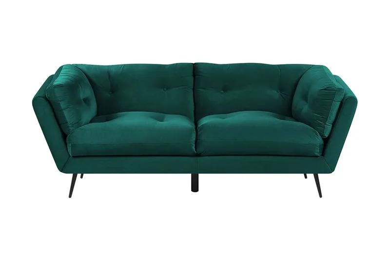 Lenvik 3-Pers. Sofa, Velour/Grøn