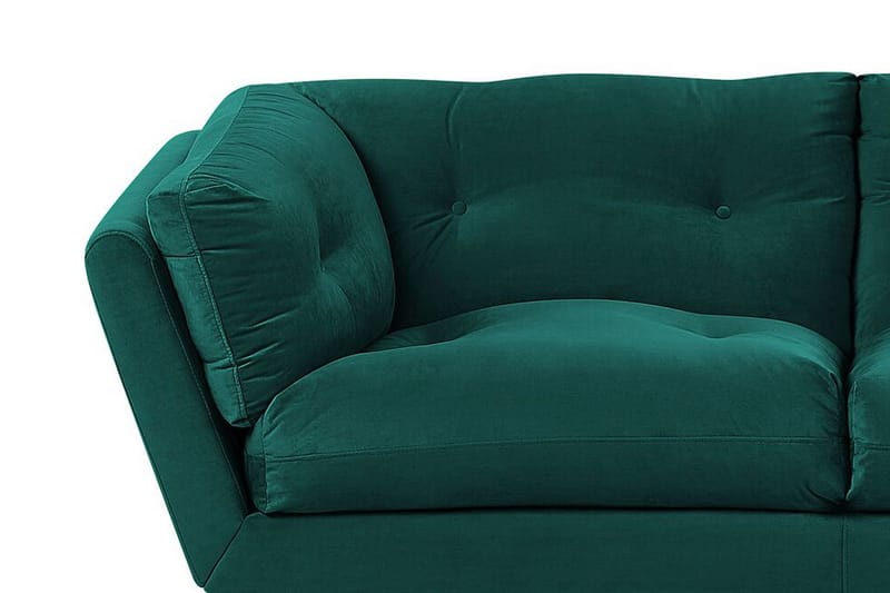 Lenvik 3-Pers. Sofa - Velour/Grøn - Møbler - Sofaer - 3 personers sofa