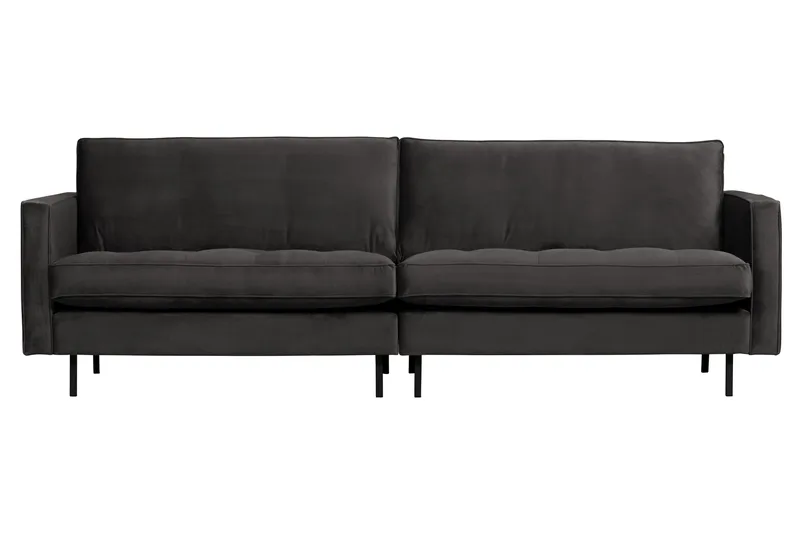 Lissbon 3-sæder Fløjlssofa 275 cm, Grå