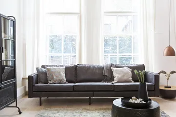 Lissbon 3-personers Sofa 277 cm i Læder - Antracit - Møbler - Sofaer - 3 personers sofa