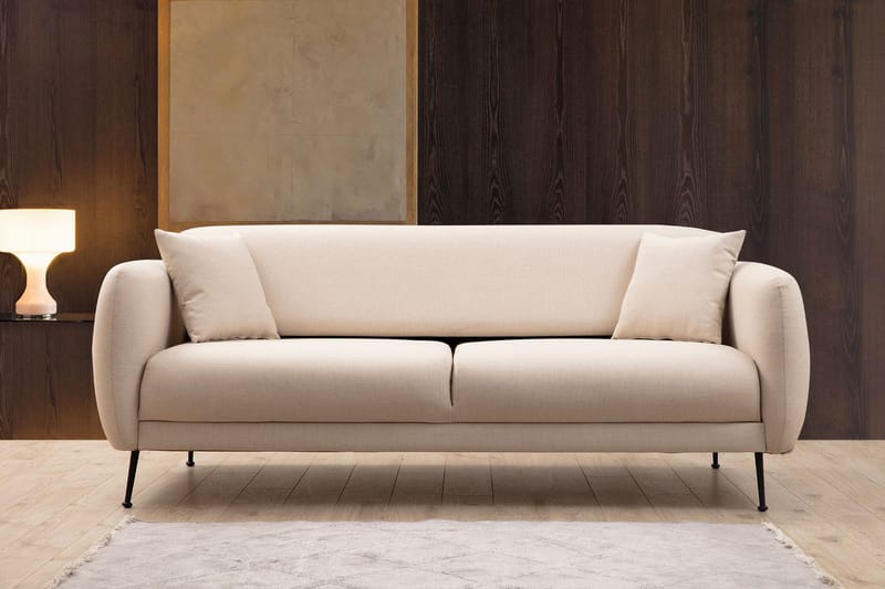Longbush Sofa 3-personers - Beige - Møbler - Sofaer - 3 personers sofa